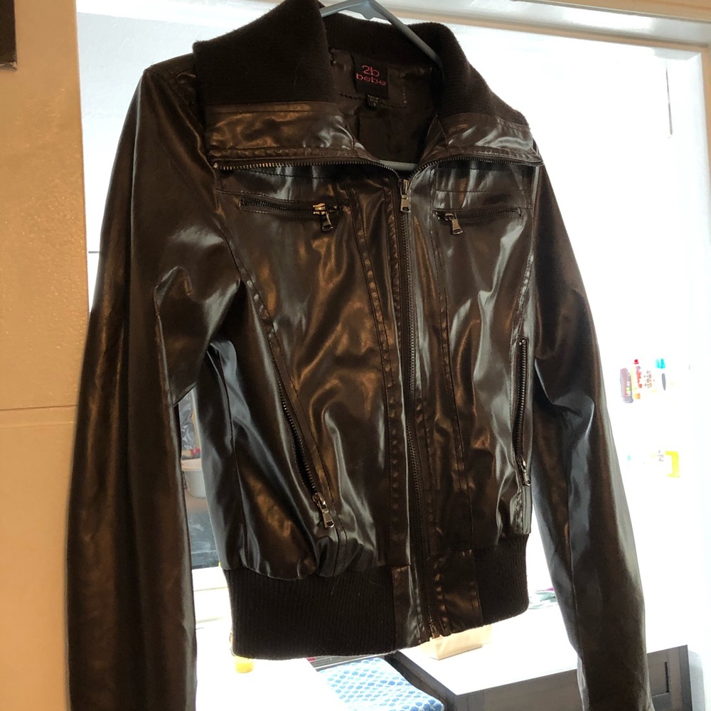 Brown 2B bebe bomber jacket